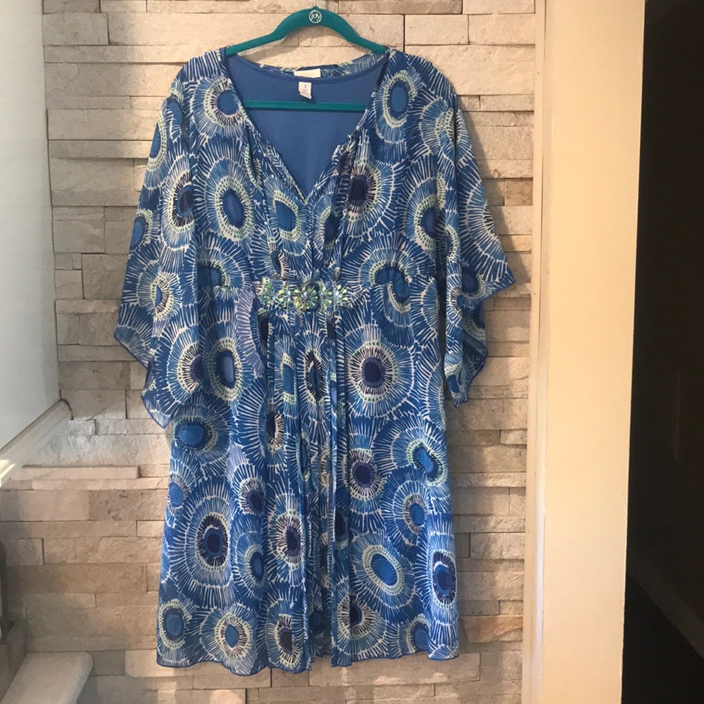 CHICO's Size 3 short caftan style dress